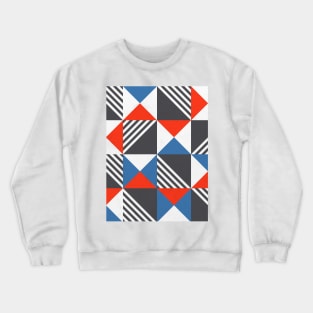 Geometric Triangle Lines Pattern Crewneck Sweatshirt